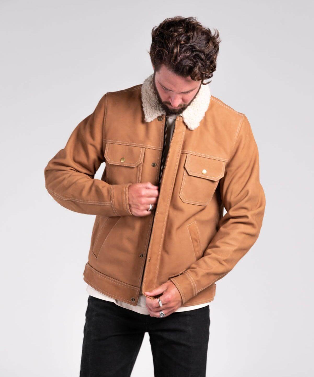 Byron Nubuck Leather Jacket Merla Moto