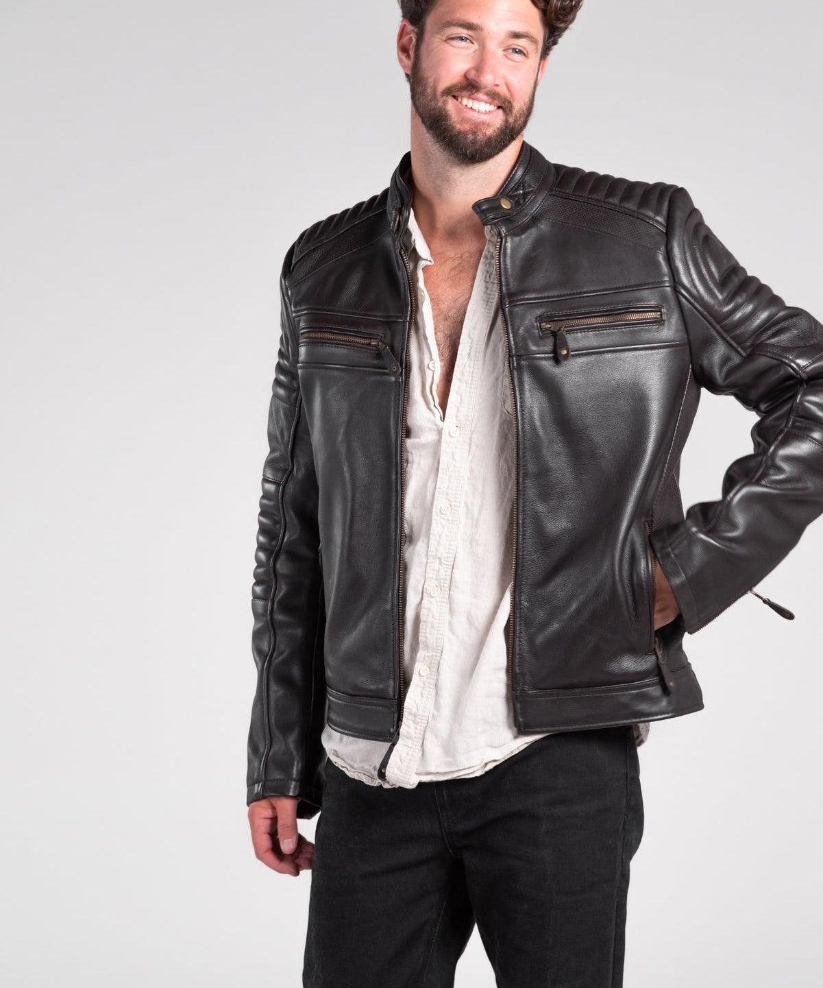 Wakefield Leather Motorcycle Jacket Merla Moto