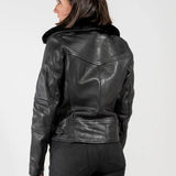 Fly By Night Womens Armoured Leather Motorcycle Jacket Merla Moto